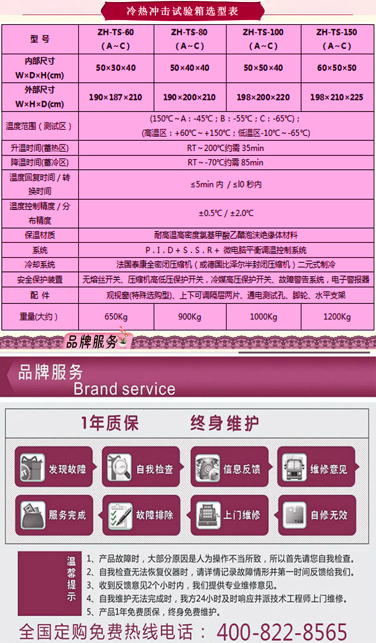 三箱移動式冷熱沖擊試驗(yàn)機(jī)選型表介紹
